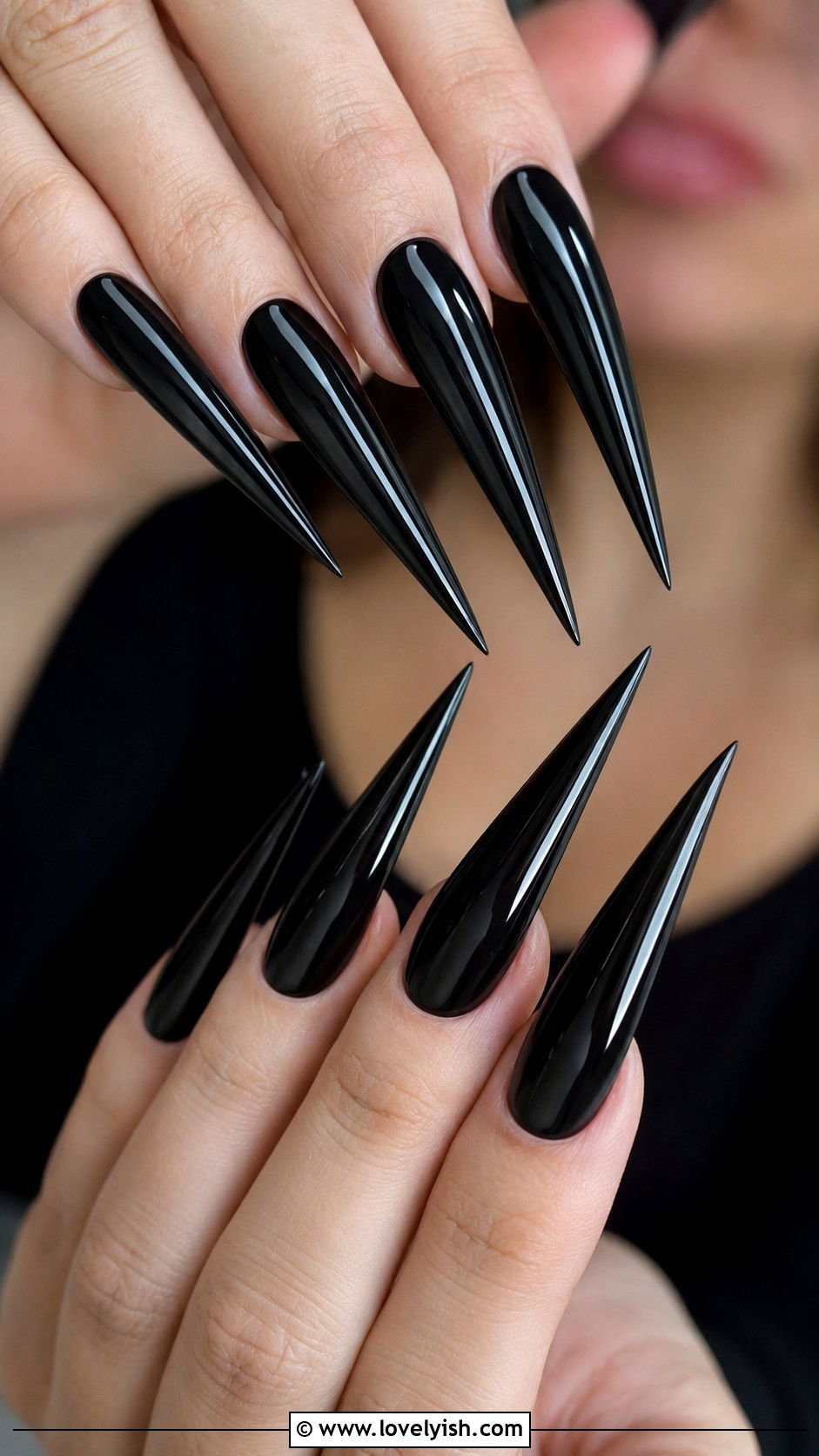 Extra Long Stiletto Nail Shape - 45 nail shapes - 45 nail shapes