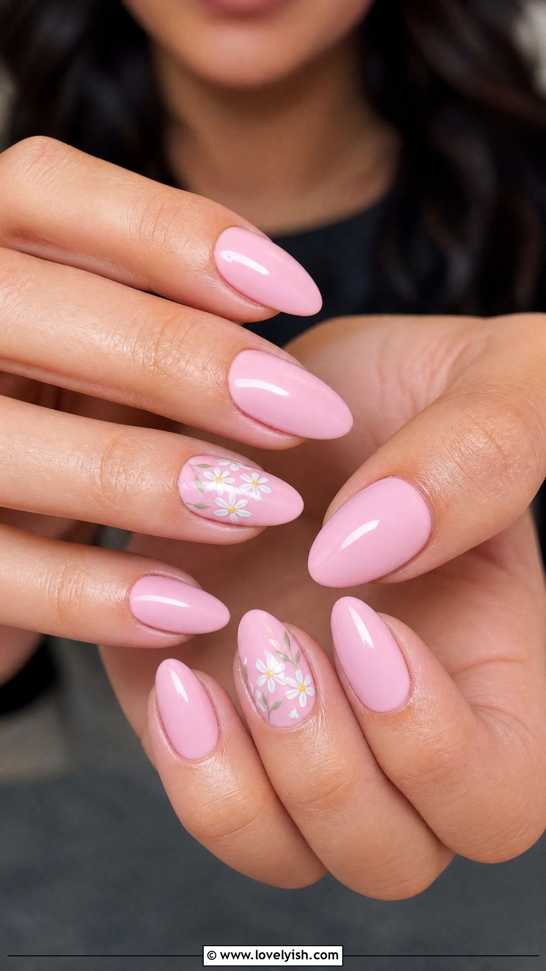 Floral Accent Dip Powder Nails - 50 dip powder nails - 50 dip powder nails