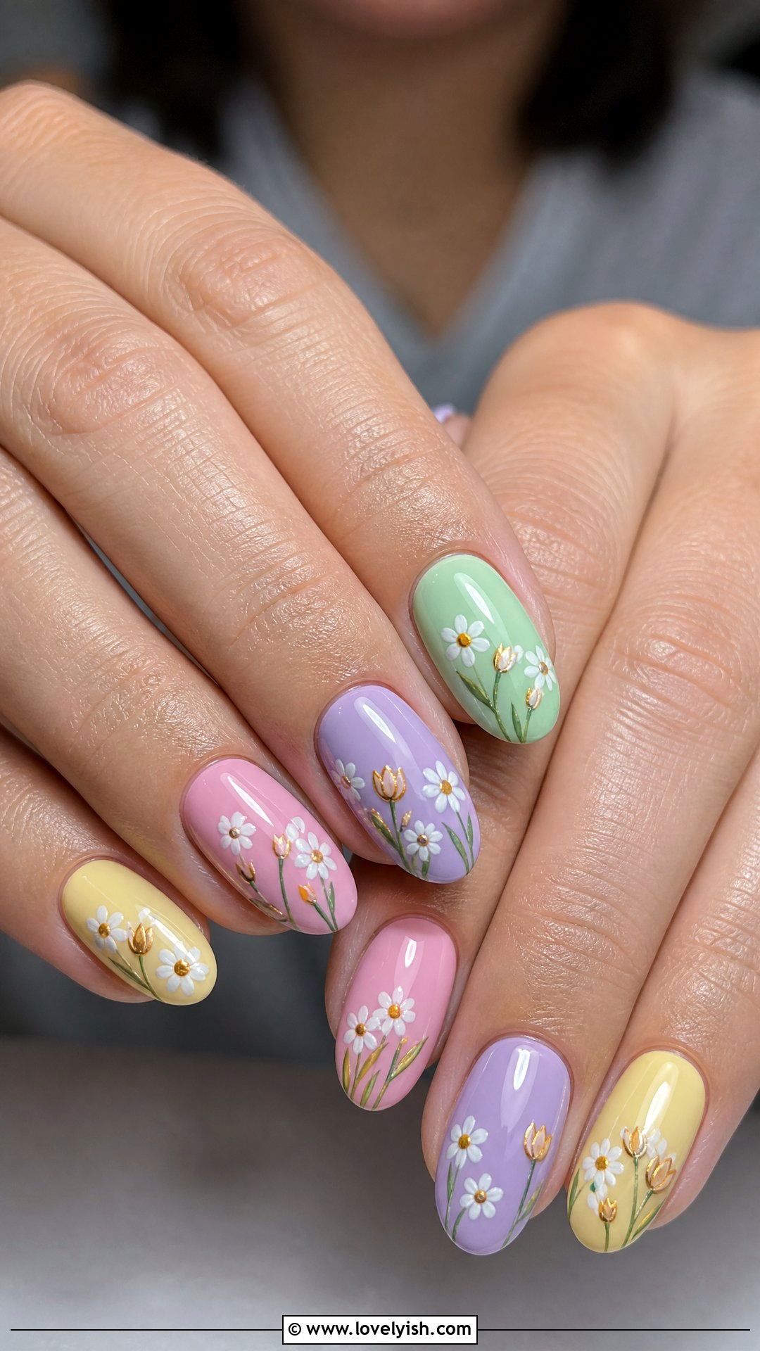 Floral Easter Egg Nails - 31 easter nail designs 2026 - 31 easter nail designs 2026