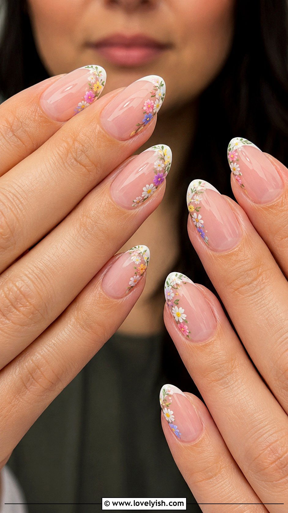 Floral French Tip Nails - 25 french tip nail design ideas - 25 french tip nail design ideas