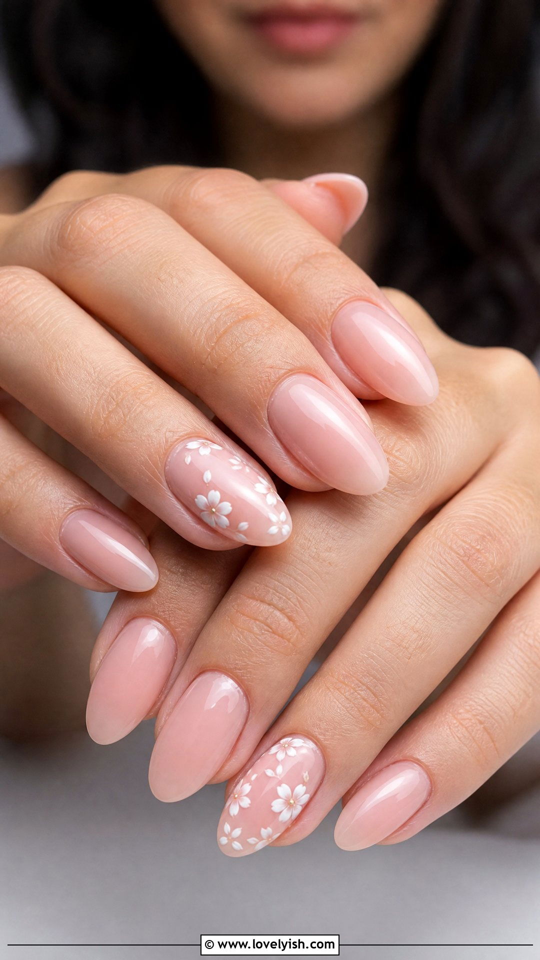 Floral Hand Painted Bridal Nails - 25 bridal nail ideas - 25 bridal nail ideas