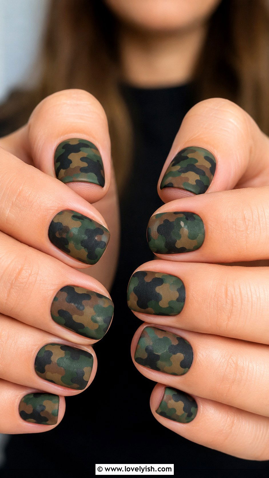 Forest Camo Nails - 50 mens nail design ideas - 50 mens nail design ideas