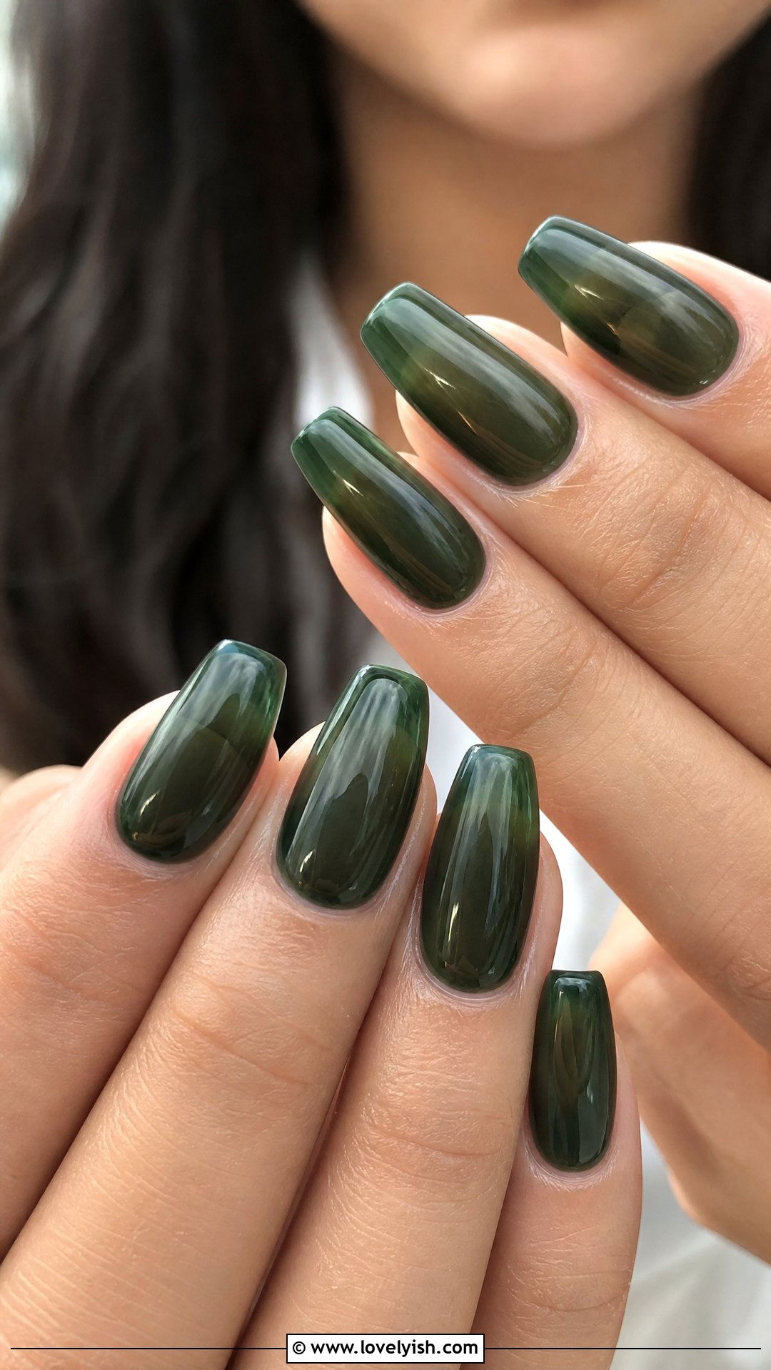 Forest Green Jelly Nails - 50 jelly nails - 50 jelly nails