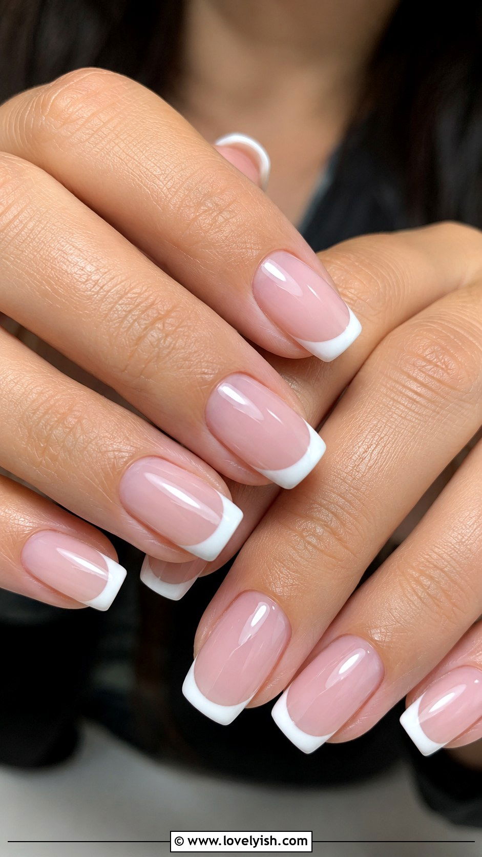 French Tip UV Gel Nails - 50 uv gel nails - 50 uv gel nails