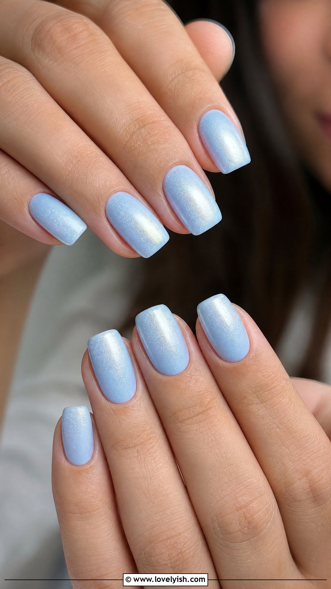 Frosted Light Blue Nails - 50 blue nails - 50 blue nails
