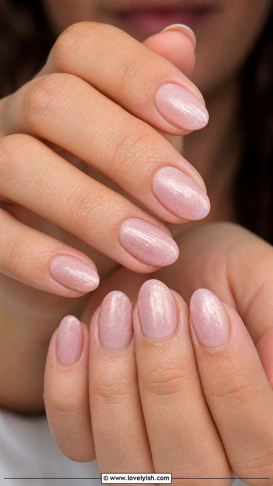 Frosted Pink Holiday Nails - 50 holiday nails - 50 holiday nails