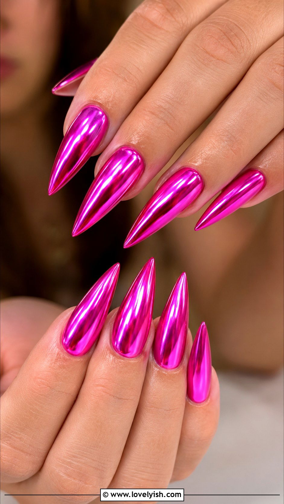 Fuchsia Chrome Nails - 50 pink chrome nails - 50 pink chrome nails