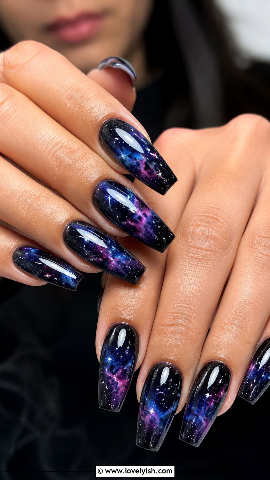 Galaxy Acrylic Nails - 42 acrylic nail designs - 42 acrylic nail designs