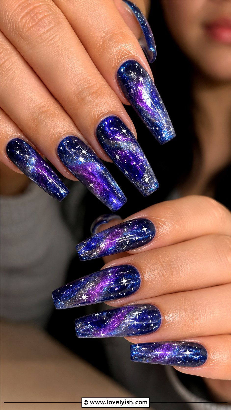 Galaxy Glitter Gel X Nails - 50 gel x nails - 50 gel x nails