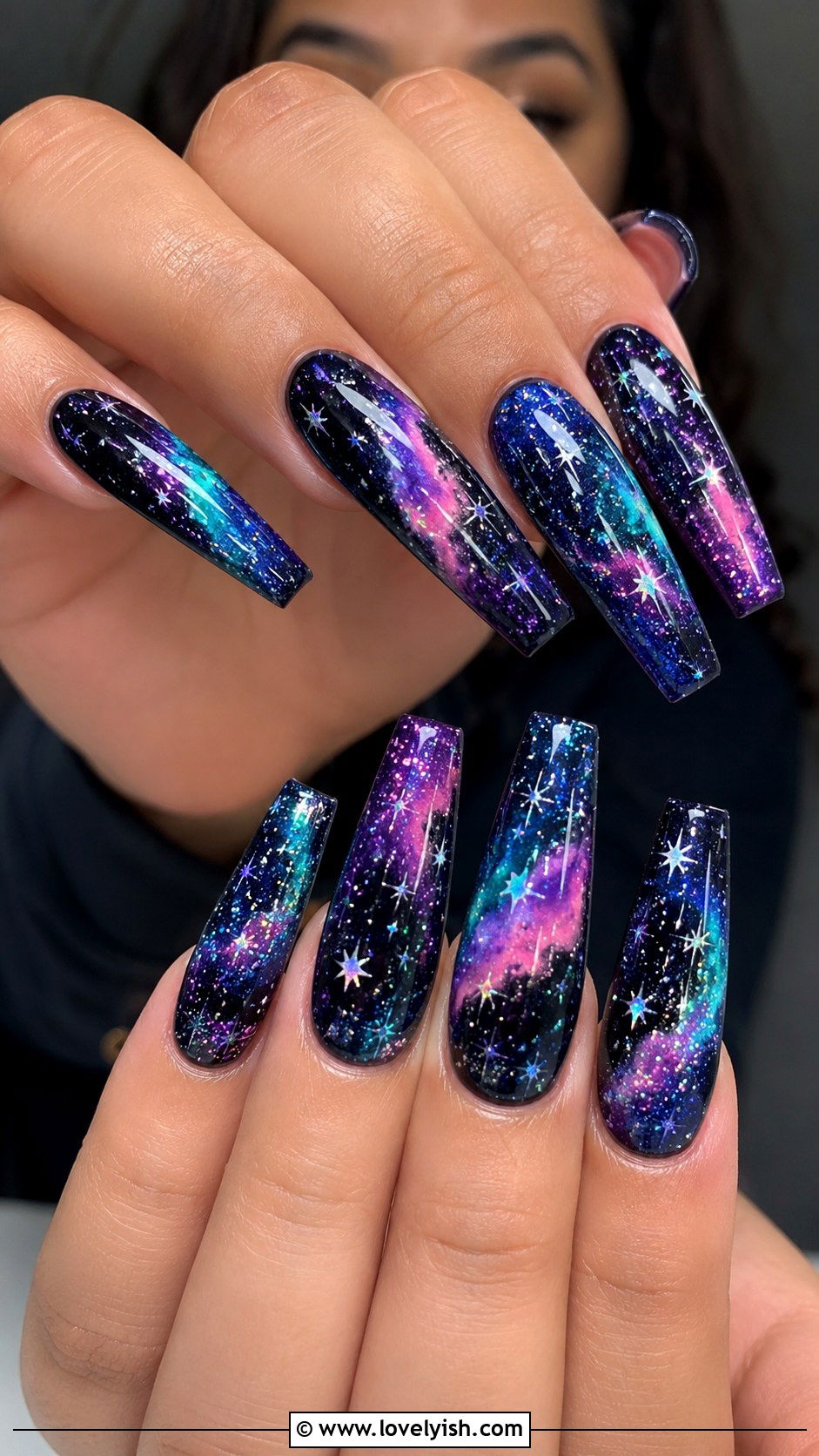 Galaxy Nail Art Press On Set - 50 press on nails - 50 press on nails