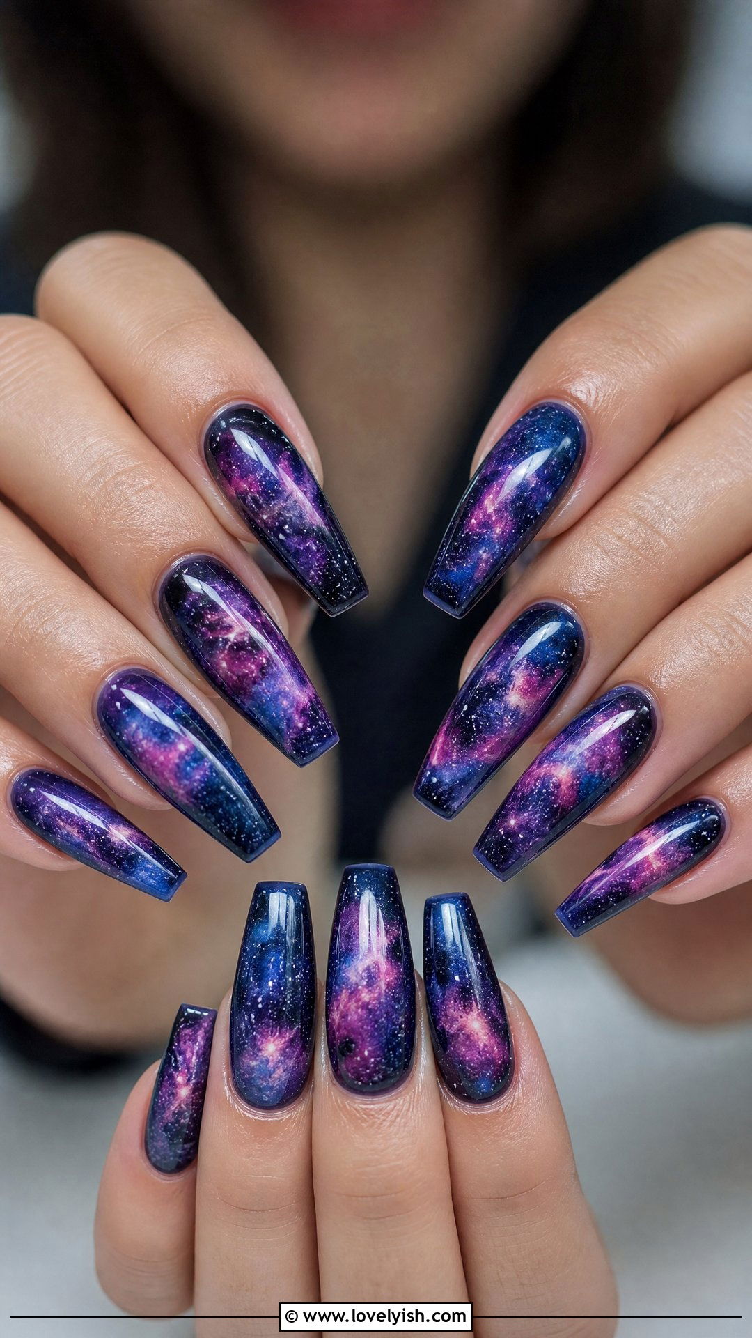 Galaxy Polygel Nails - 50 polygel nails - 50 polygel nails