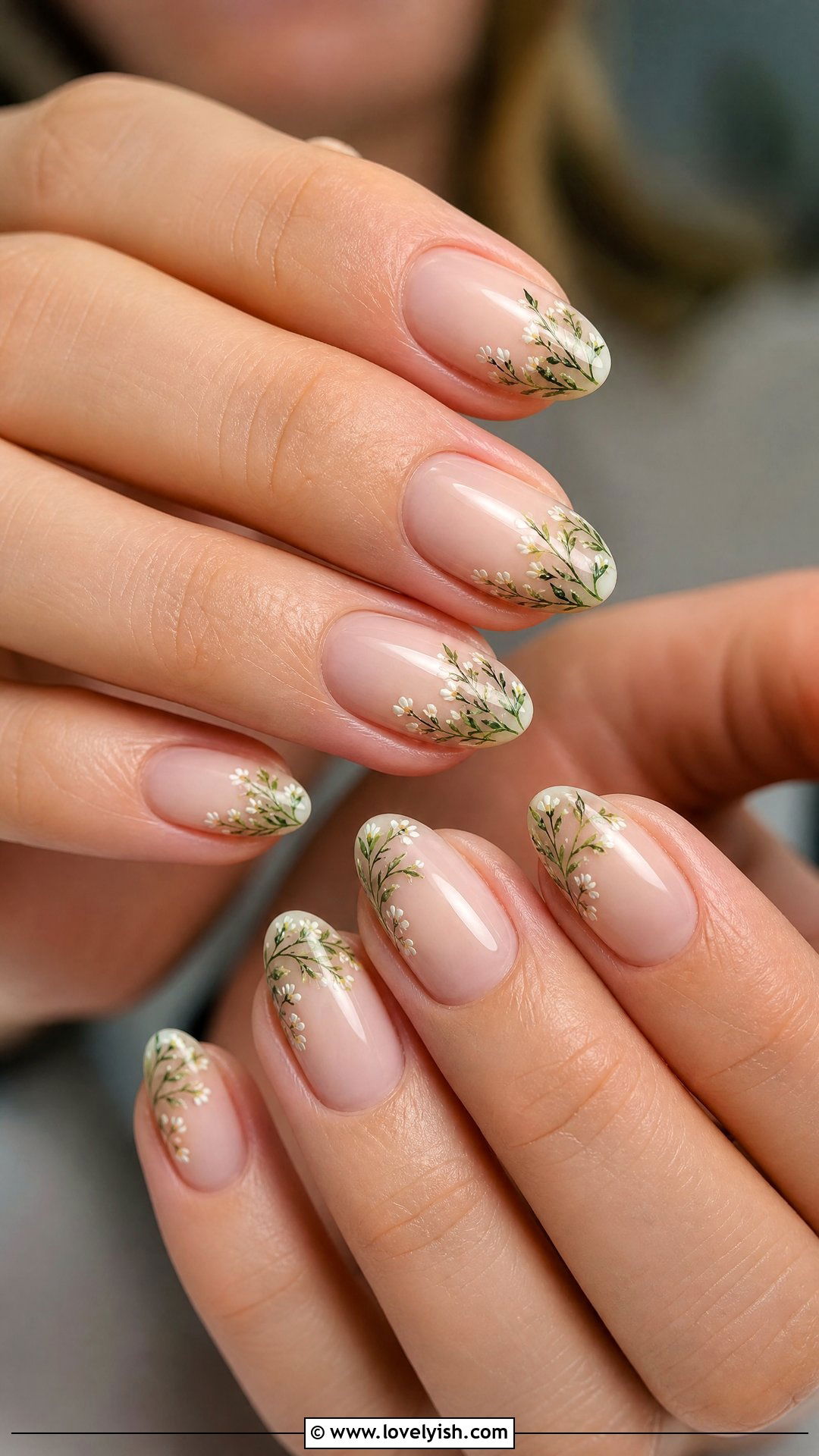 Garden Sprig French Tips - 50 flower nails - 50 flower nails