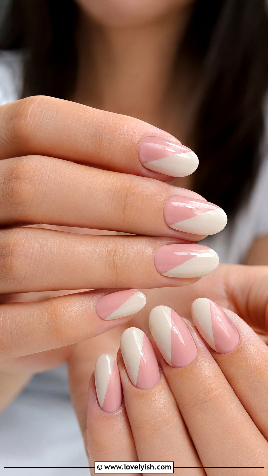 Geometric Oval Nails - 50 oval nails - 50 oval nails