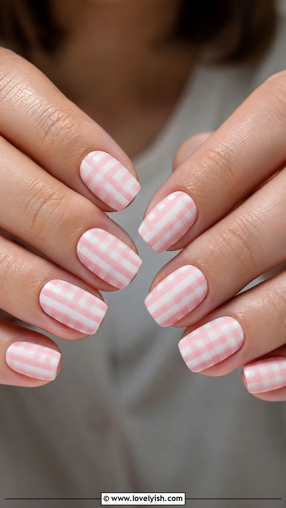 Gingham Cottagecore Nails - 50 tumblr nail designs - 50 tumblr nail designs