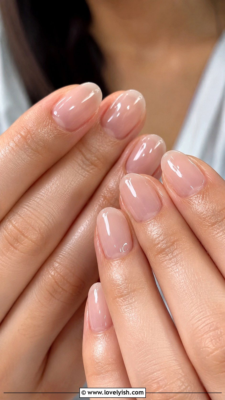 Glass Nails With Sheer Color - 50 natural nails - 50 natural nails