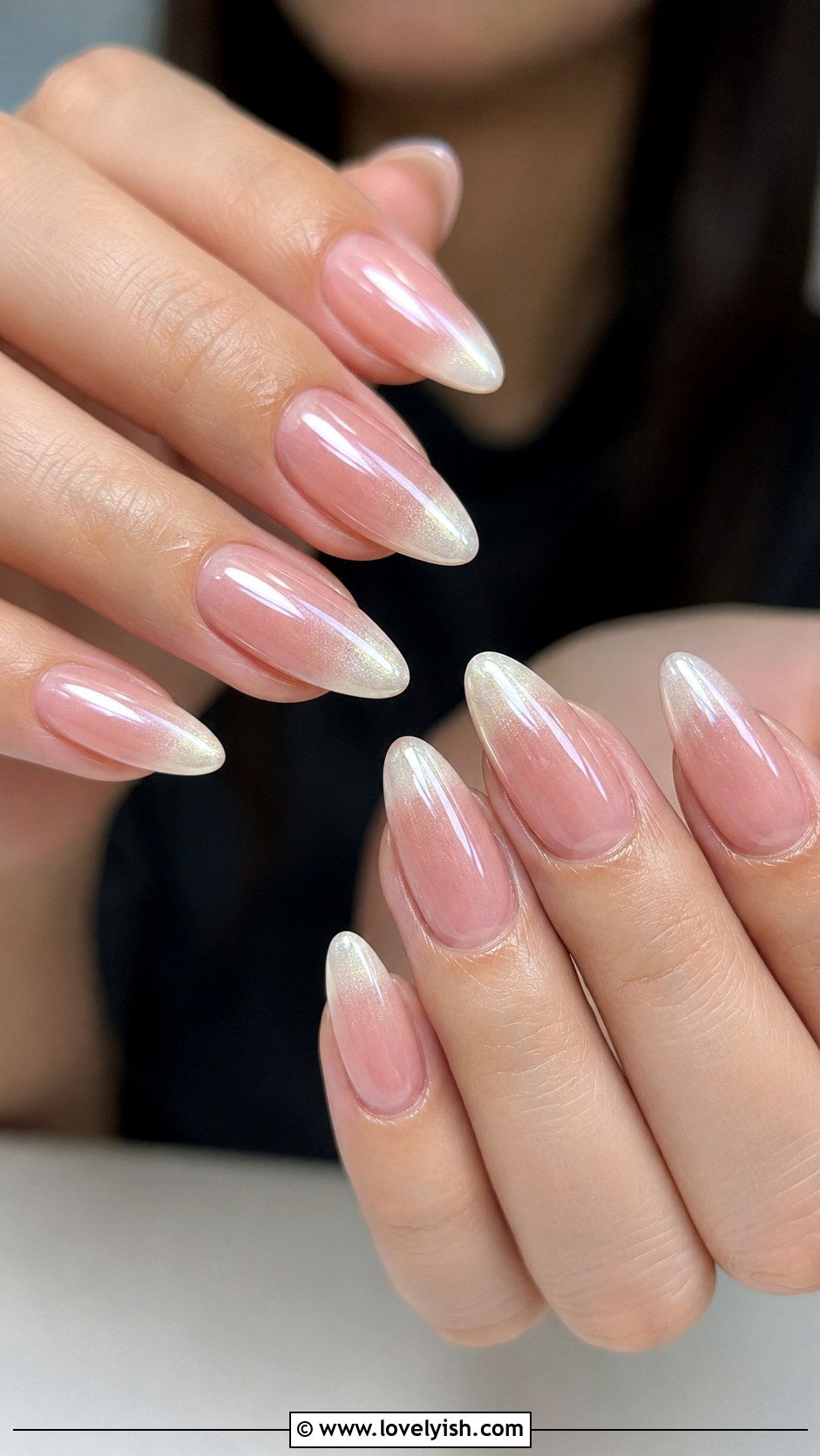 Glazed Almond Tip Nails - 50 minimalist nails - 50 minimalist nails