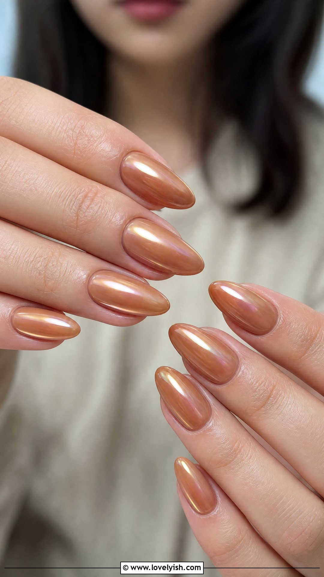Glazed Brown Donut Nails - 25 brown nail designs - 25 brown nail designs