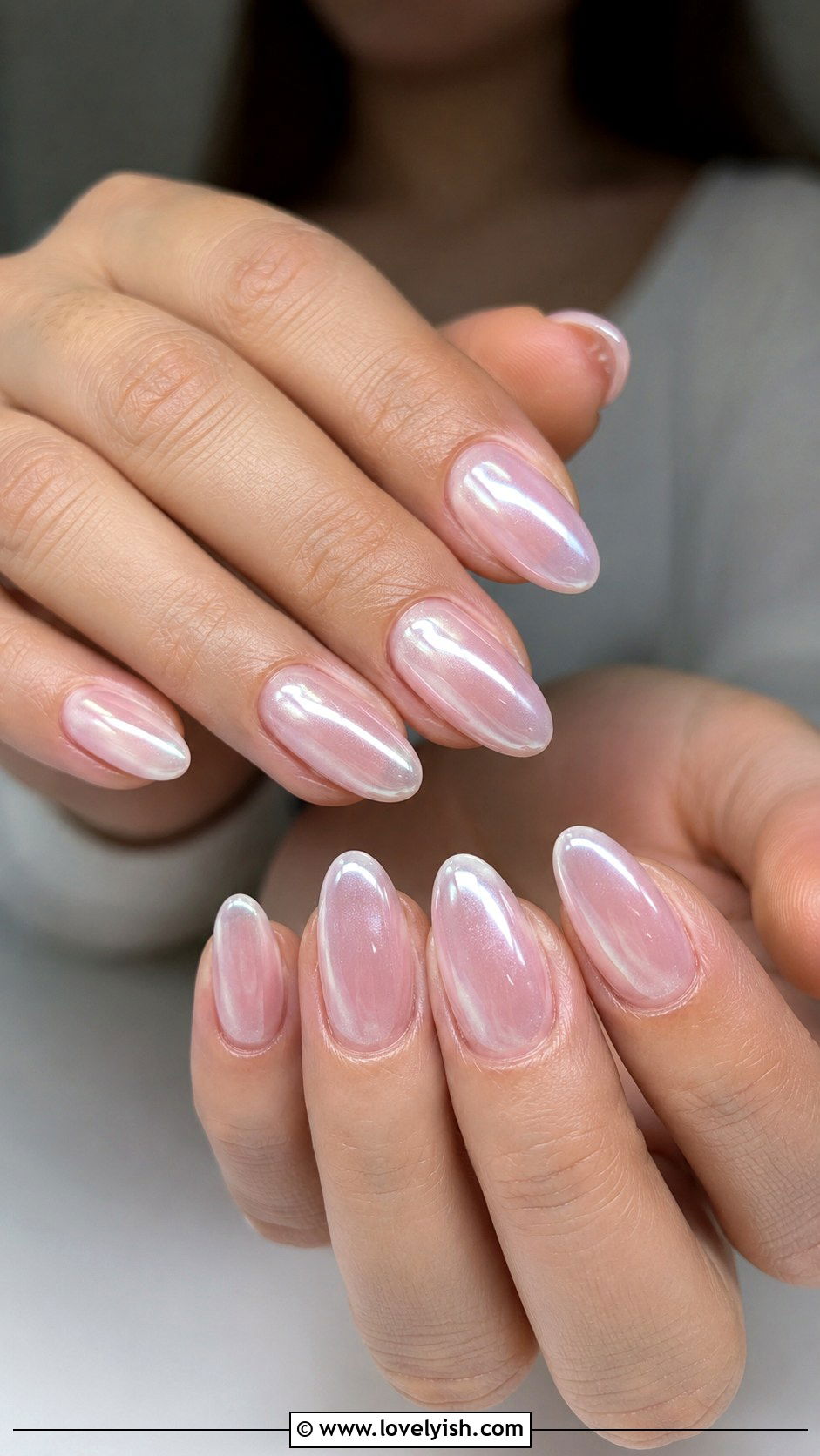Glazed Donut Chrome Acrylic Nails - 42 acrylic nail designs - 42 acrylic nail designs