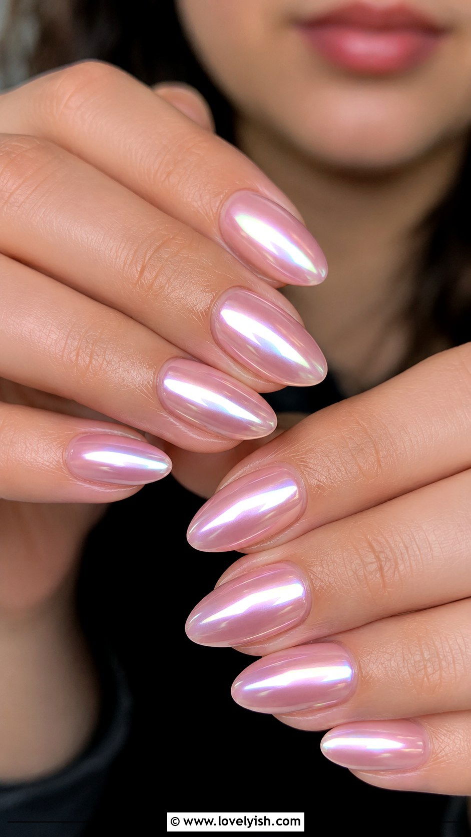 Glazed Donut Chrome Nails - 50 quick nail designs - 50 quick nail designs