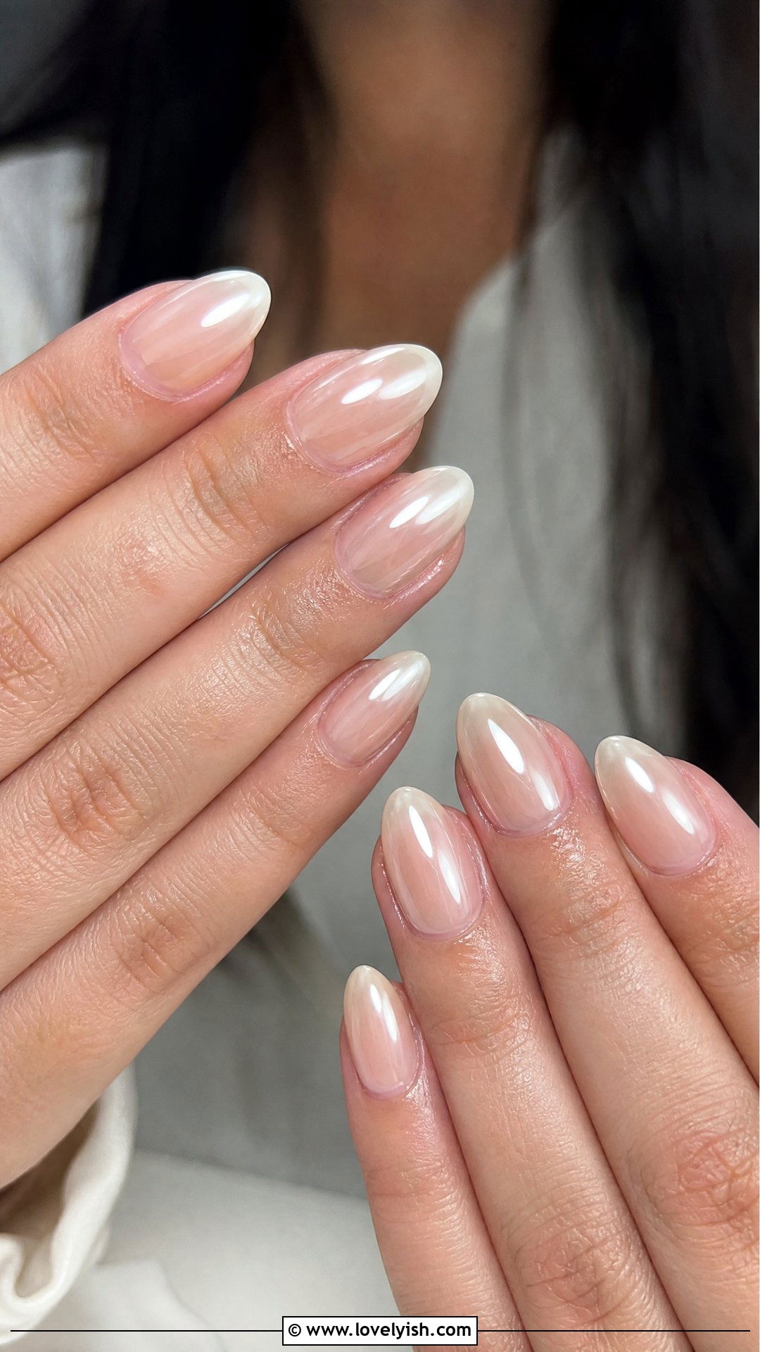 Glazed Donut French - 50 french manicure - 50 french manicure