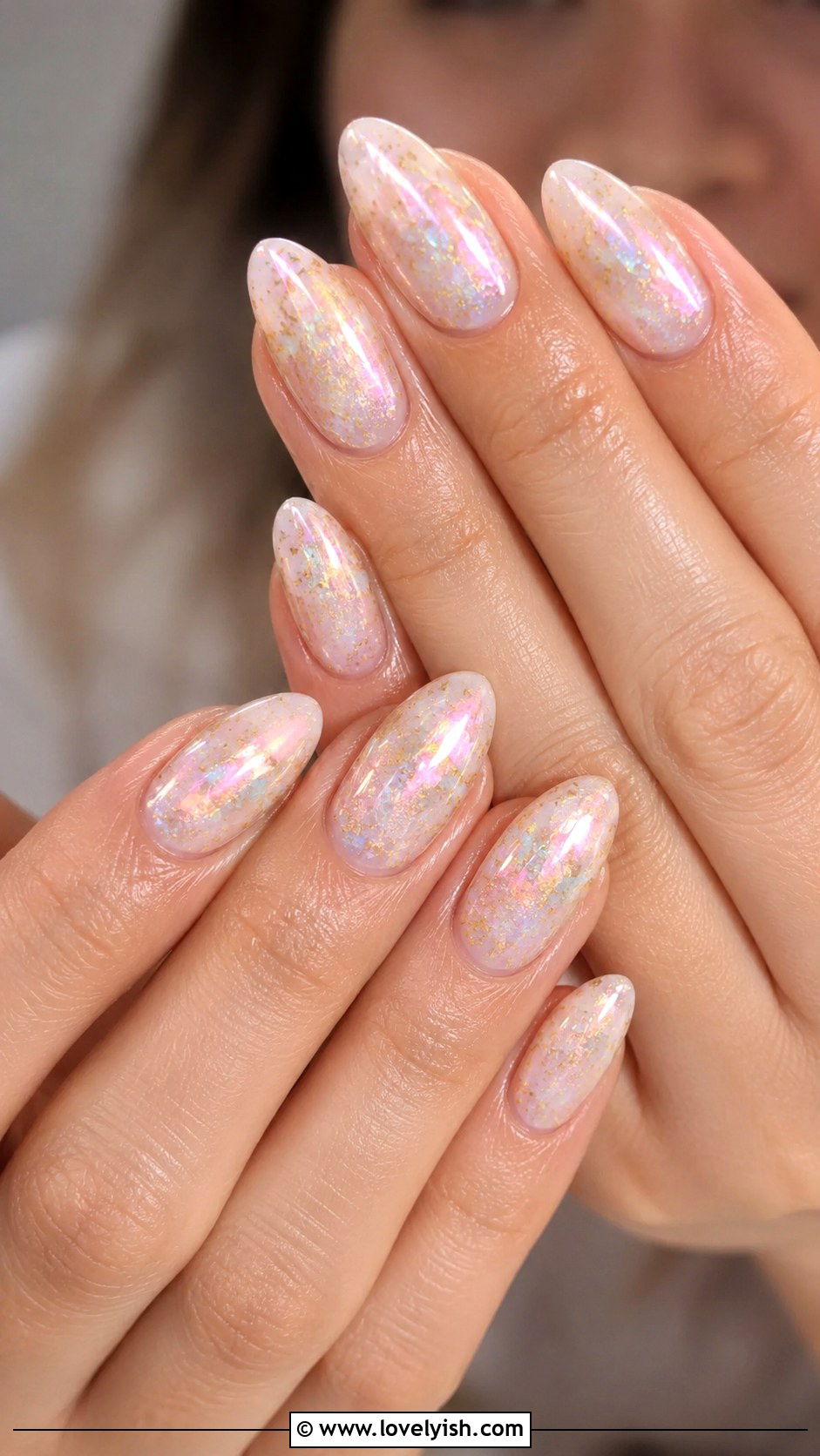 Glazed Donut Nails with Gold Foil - 50 glazed donut nails - 50 glazed donut nails