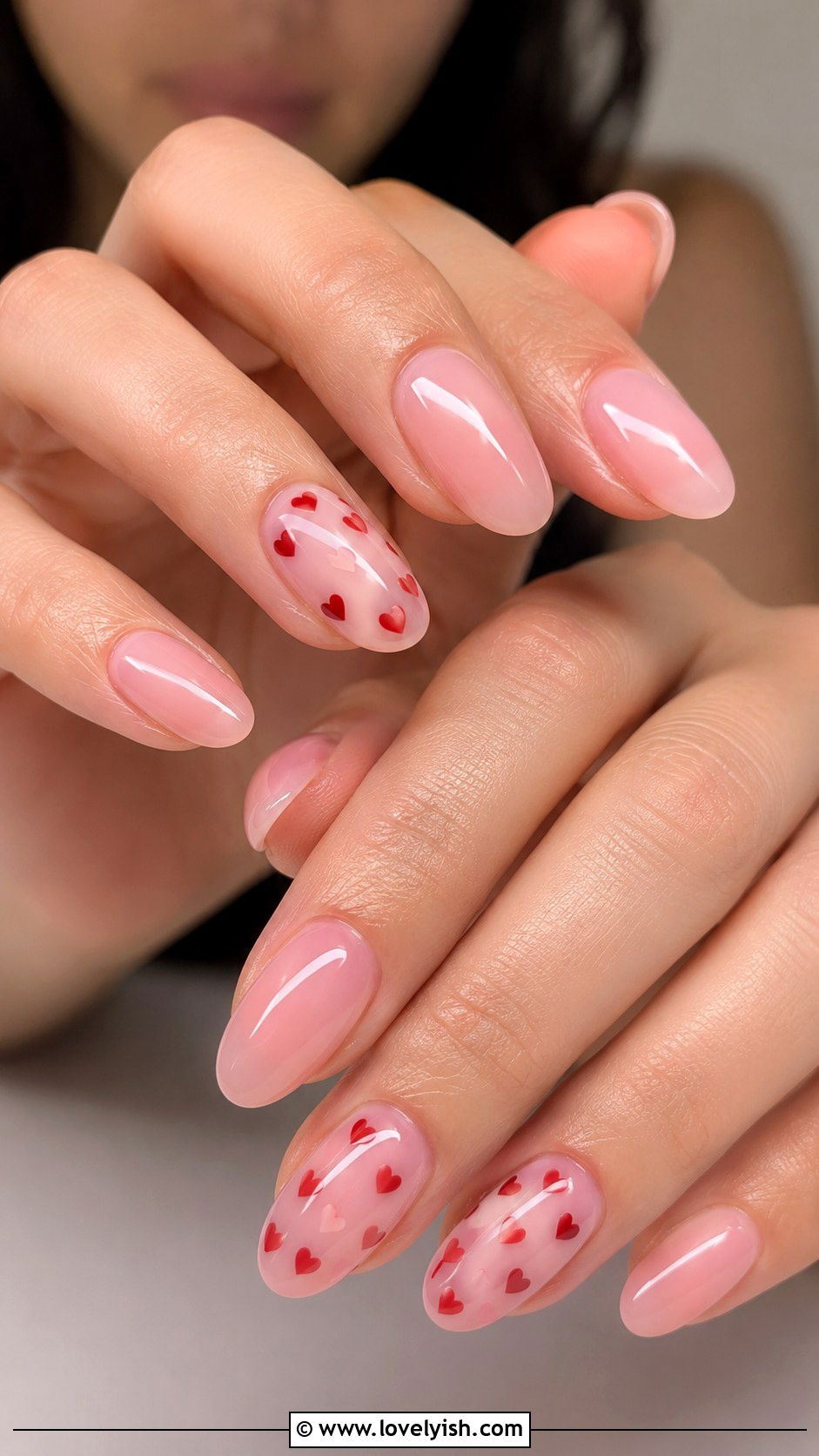 Glazed Donut Nails with Hearts - 50 glazed donut nails - 50 glazed donut nails