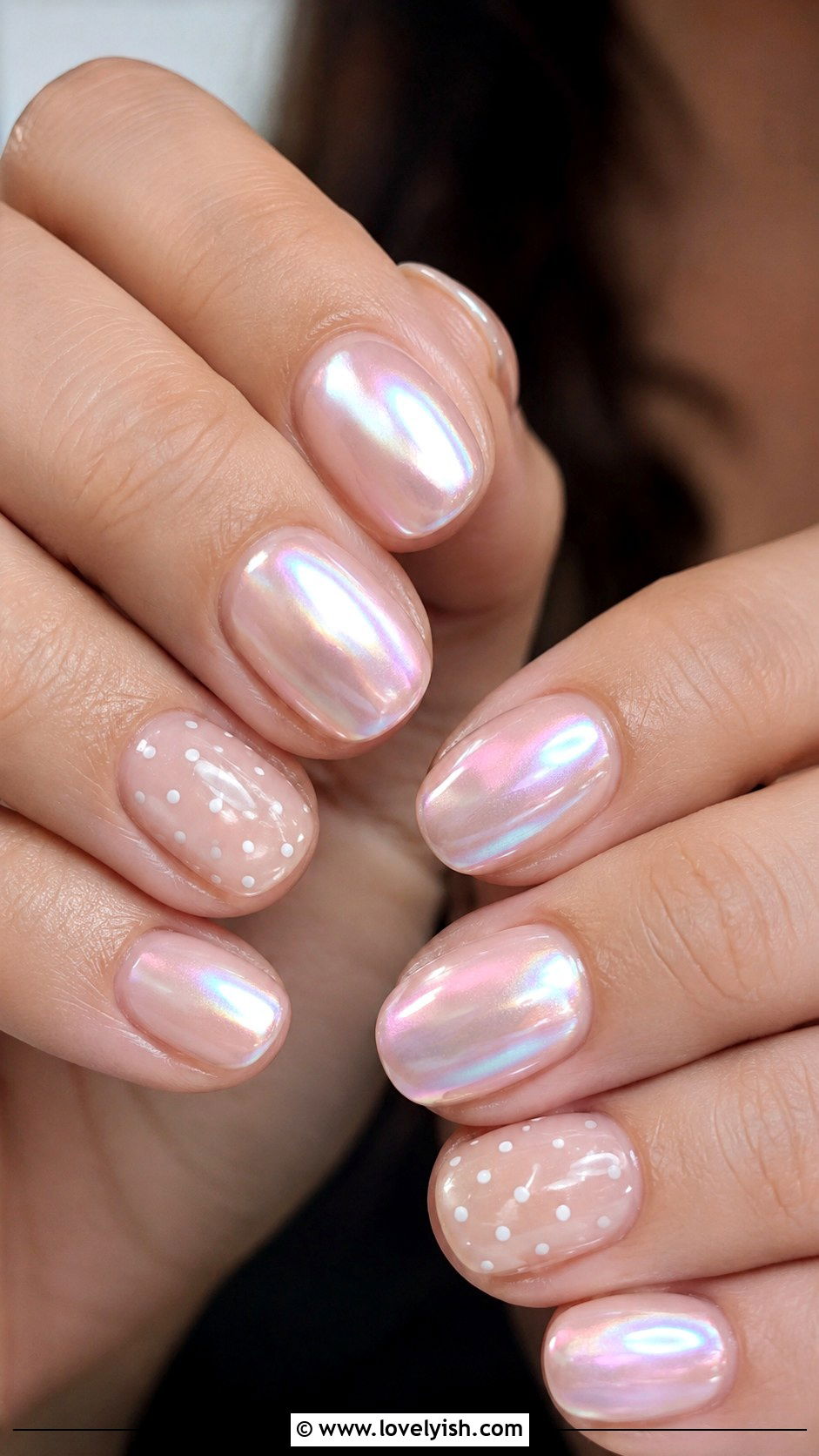 Glazed Donut Nails with Polka Dots - 50 glazed donut nails - 50 glazed donut nails