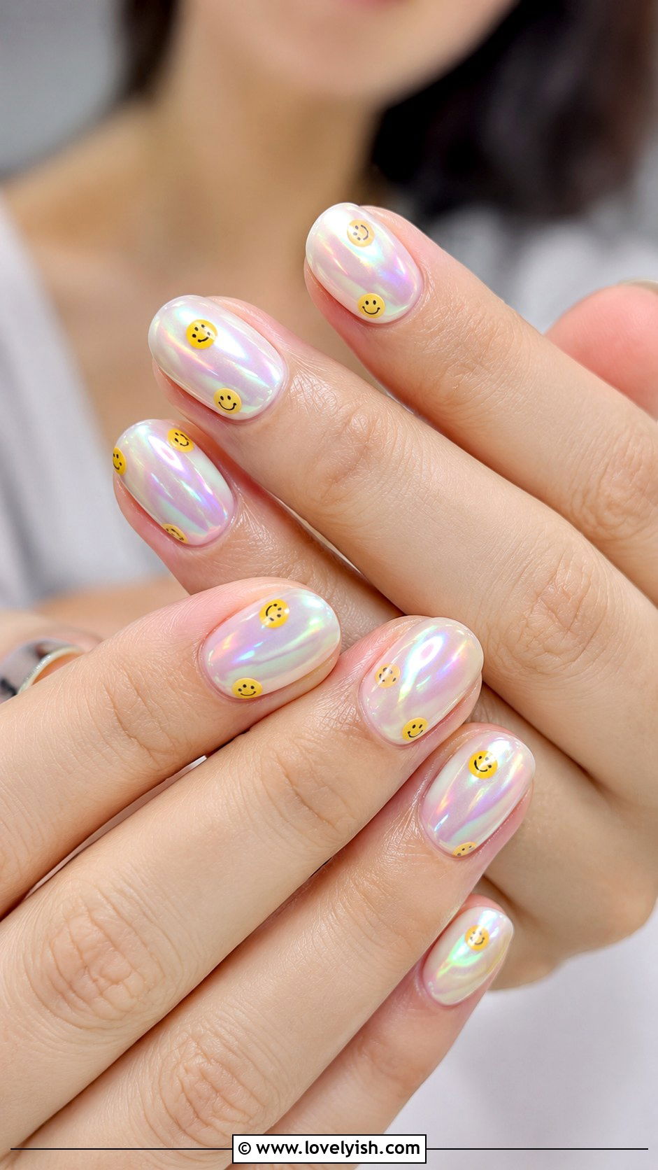 Glazed Donut Nails with Smiley Faces - 50 glazed donut nails - 50 glazed donut nails