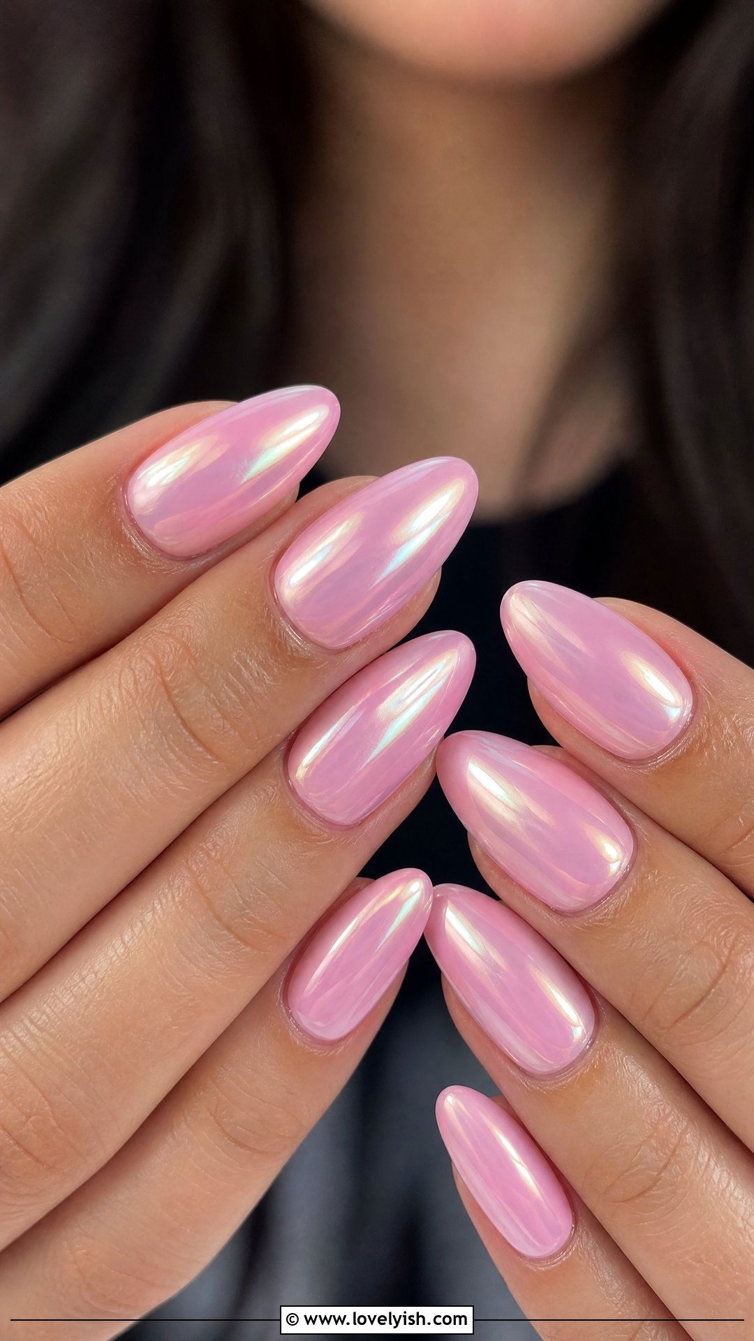 Glazed Donut Pastel Pink Nails - 50 easy spring nail designs - 50 easy spring nail designs