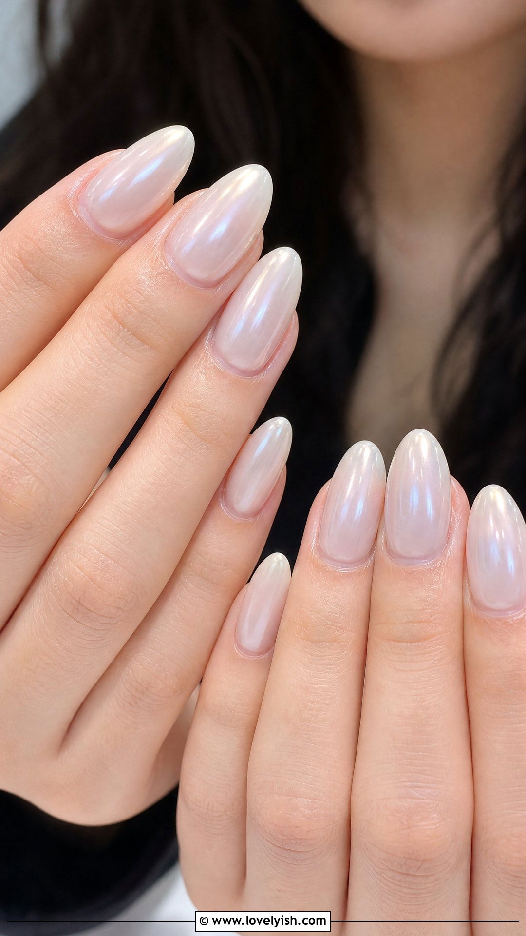 Glazed Donut Pearl Nails - 25 beginner nail designs - 25 beginner nail designs