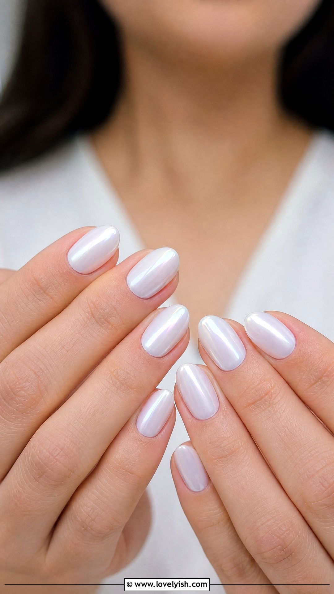 Glazed Pearl Chrome Bridal Nails - 50 bridal nails - 50 bridal nails