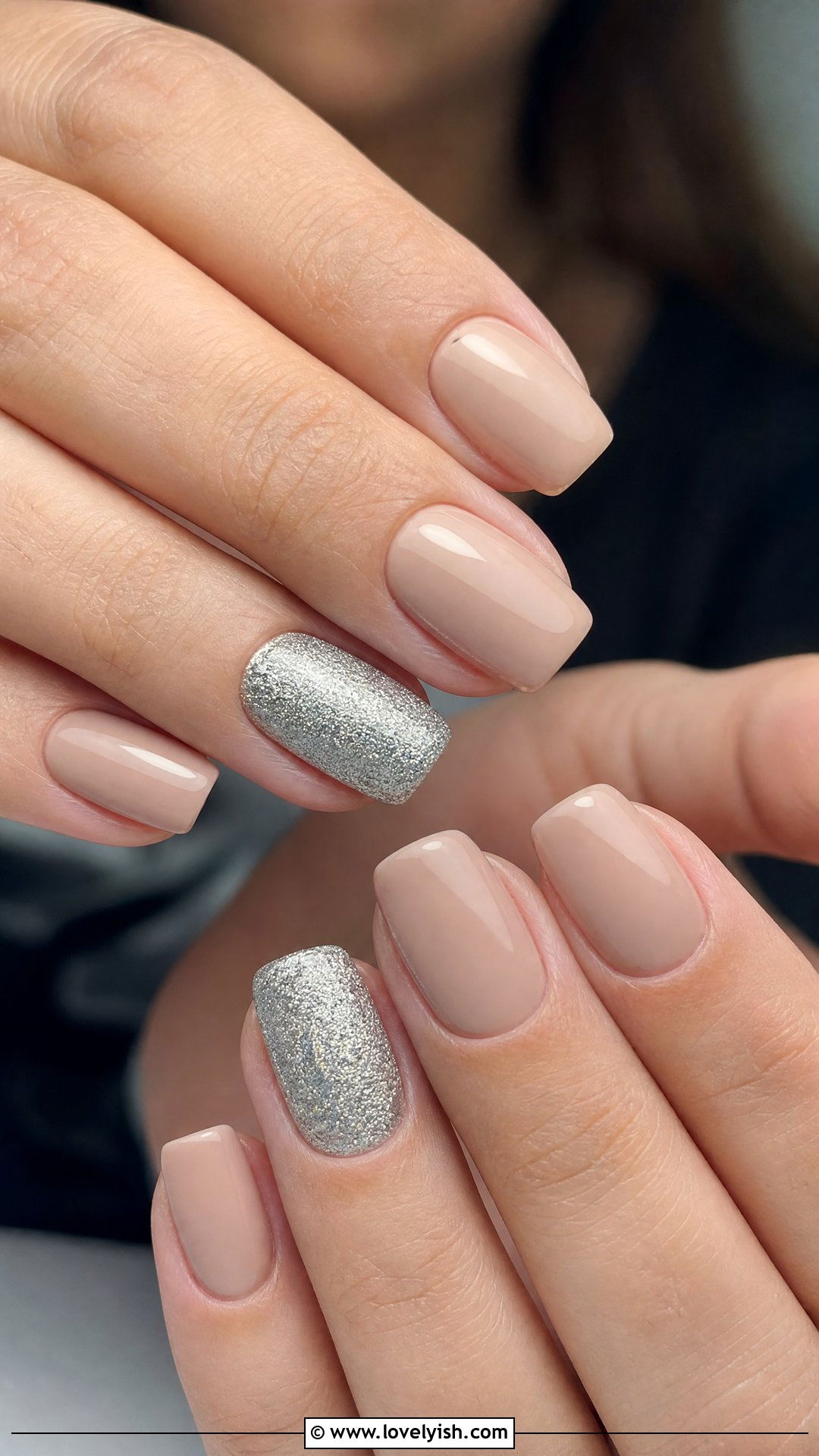 Glitter Accent Dip Powder Nails - 50 dip powder nails - 50 dip powder nails