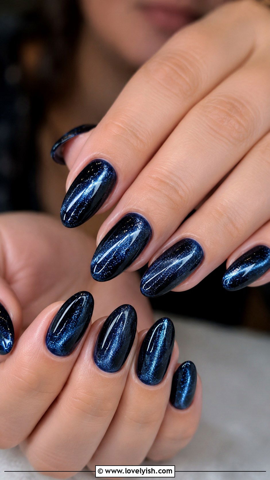 Glitter Cat Eye Nails - 50 glitter nails - 50 glitter nails