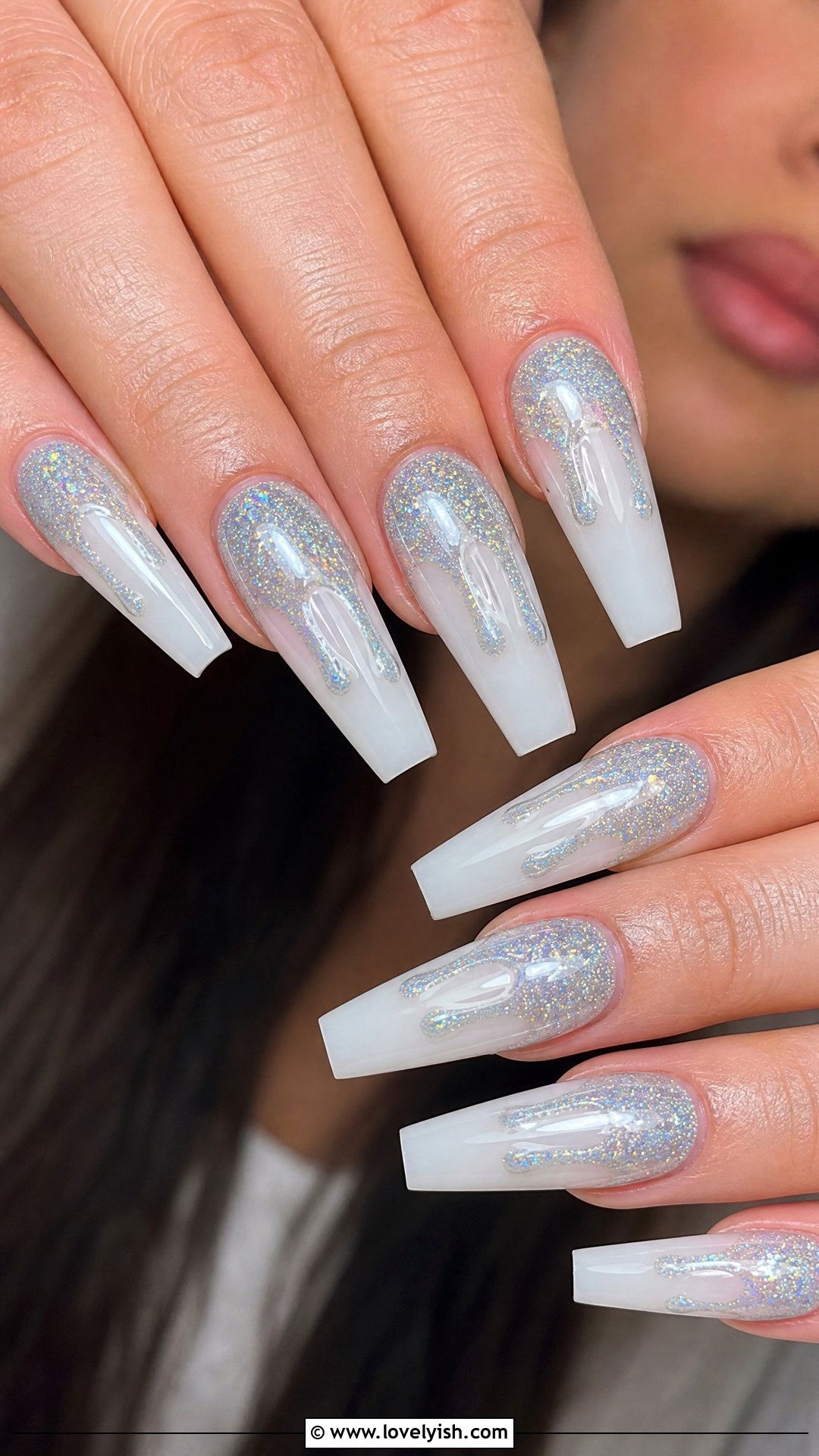 Glitter Drip Abstract Nails - 25 abstract nail designs - 25 abstract nail designs