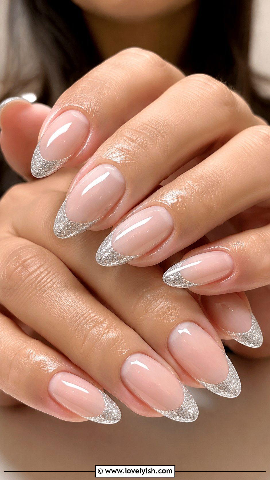 Glitter French Tip Nails - 25 french manicure ideas - 25 french manicure ideas