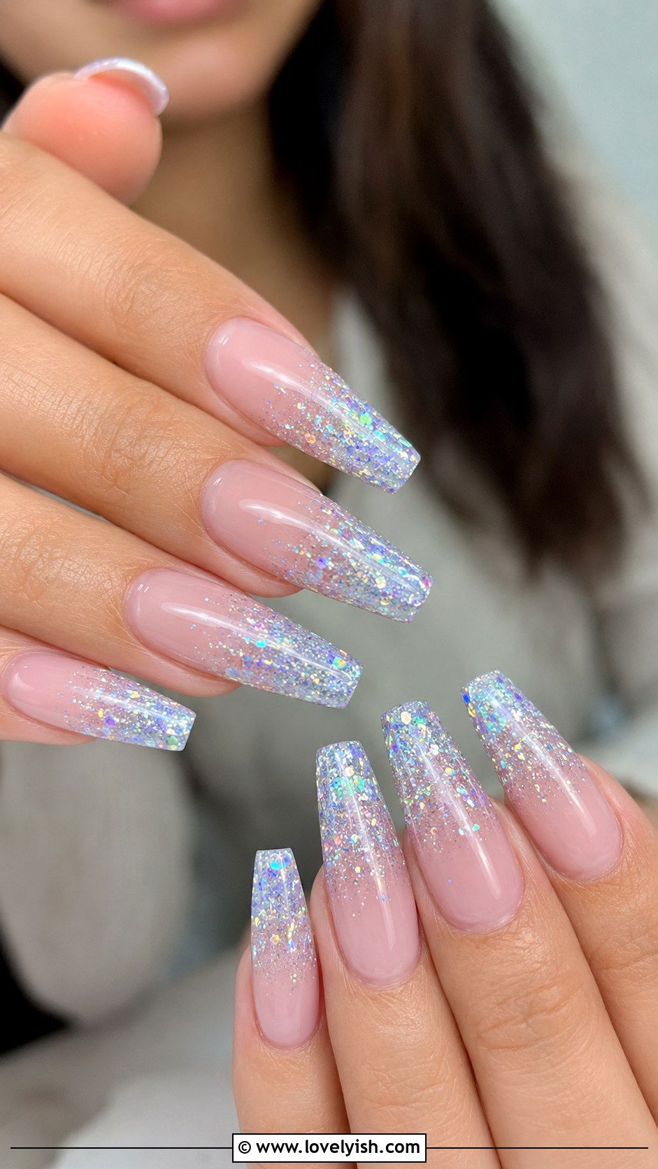 Glitter Gradient Mermaid Nails - 50 mermaid nails - 50 mermaid nails