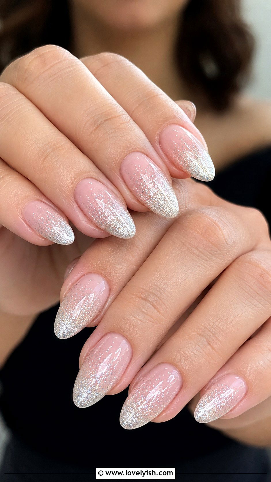 Glitter Ombre Almond Nails - 50 almond nails - 50 almond nails