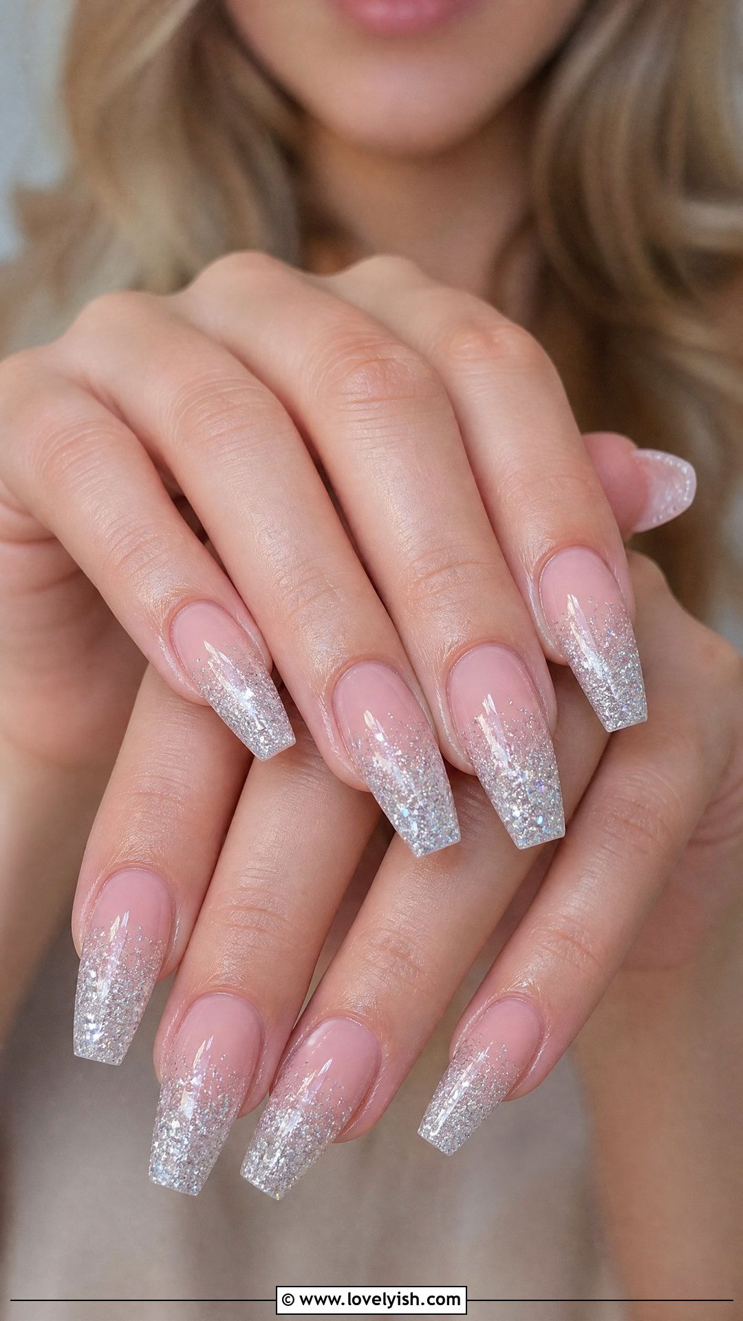 Glitter Ombre Bridal Nails - 50 bridal nails - 50 bridal nails