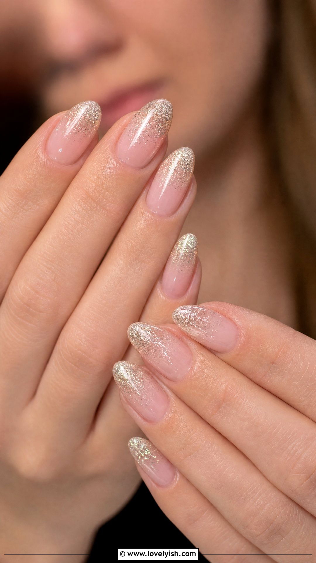 Glitter Ombre Champagne Nails - 44 nails designs - 44 nails designs