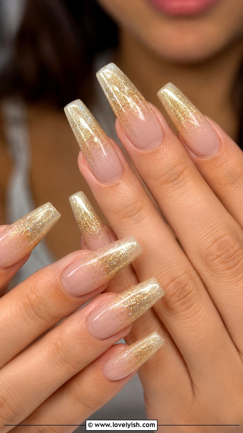 Glitter Ombre Coffin Press On Nails - 50 press on nails - 50 press on nails