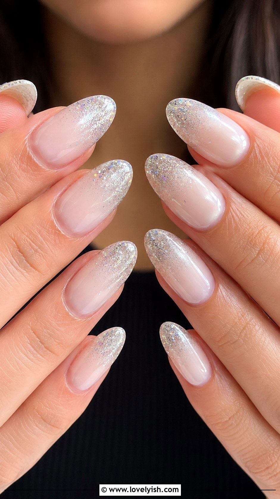 Glitter Ombre French Tip Nails - 42 french nail designs - 42 french nail designs