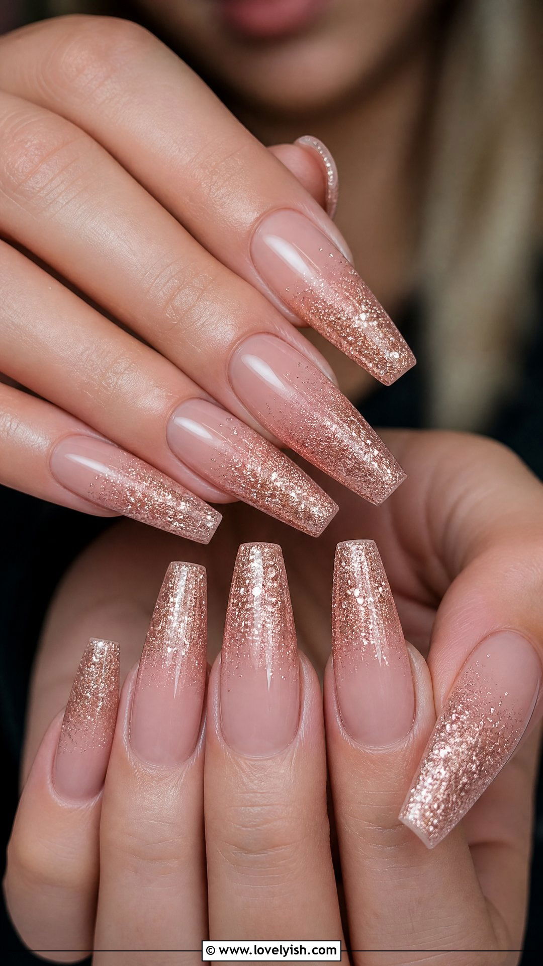 Glitter Ombre French Tip - 50 cute french tip nail designs - 50 cute french tip nail designs
