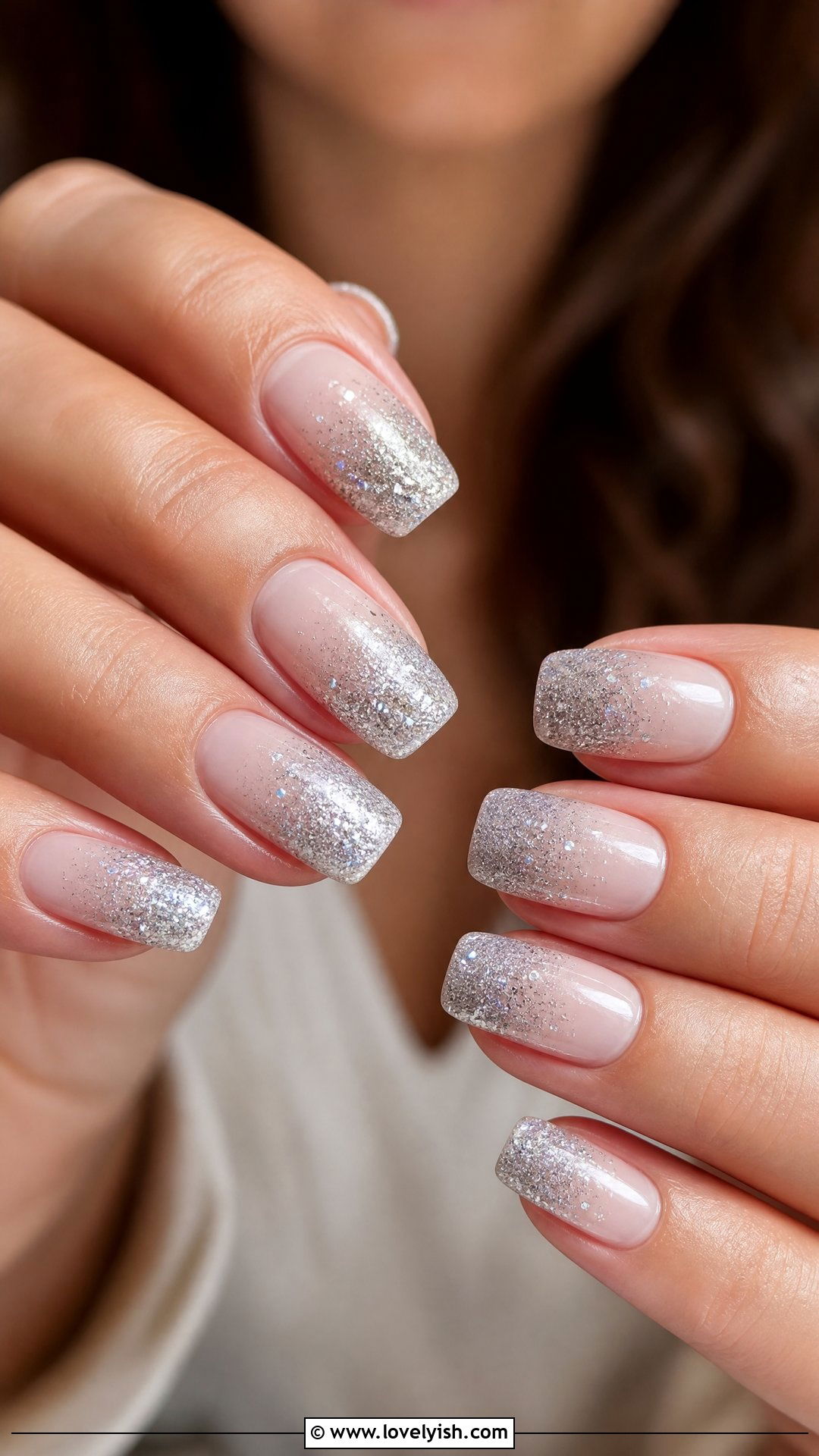 Glitter Ombre Squoval Nails - 50 squoval nails - 50 squoval nails