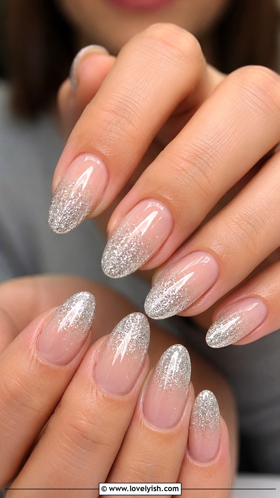 Glitter Ombre Tip Nails - 42 easy nail art ideas - 42 easy nail art ideas