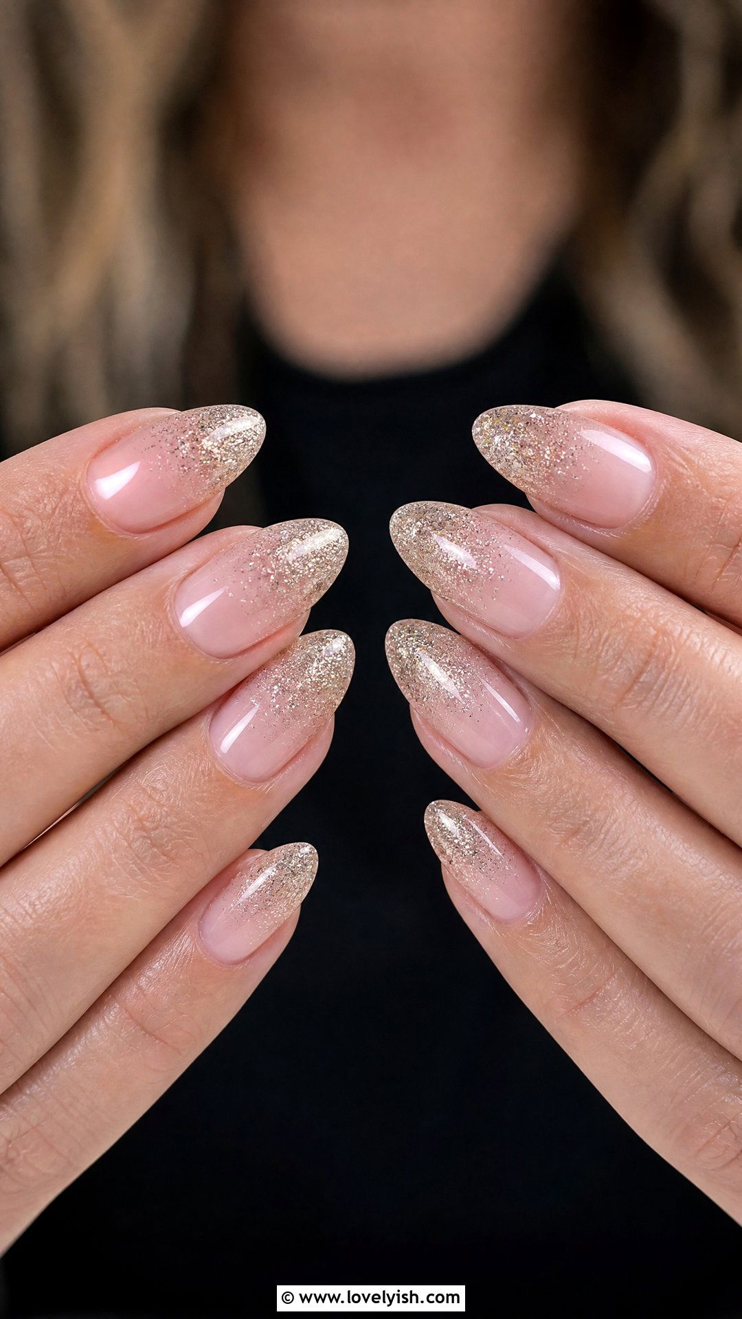 Glitter Ombre Tip Nails - 38 simple nail art designs - 38 simple nail art designs