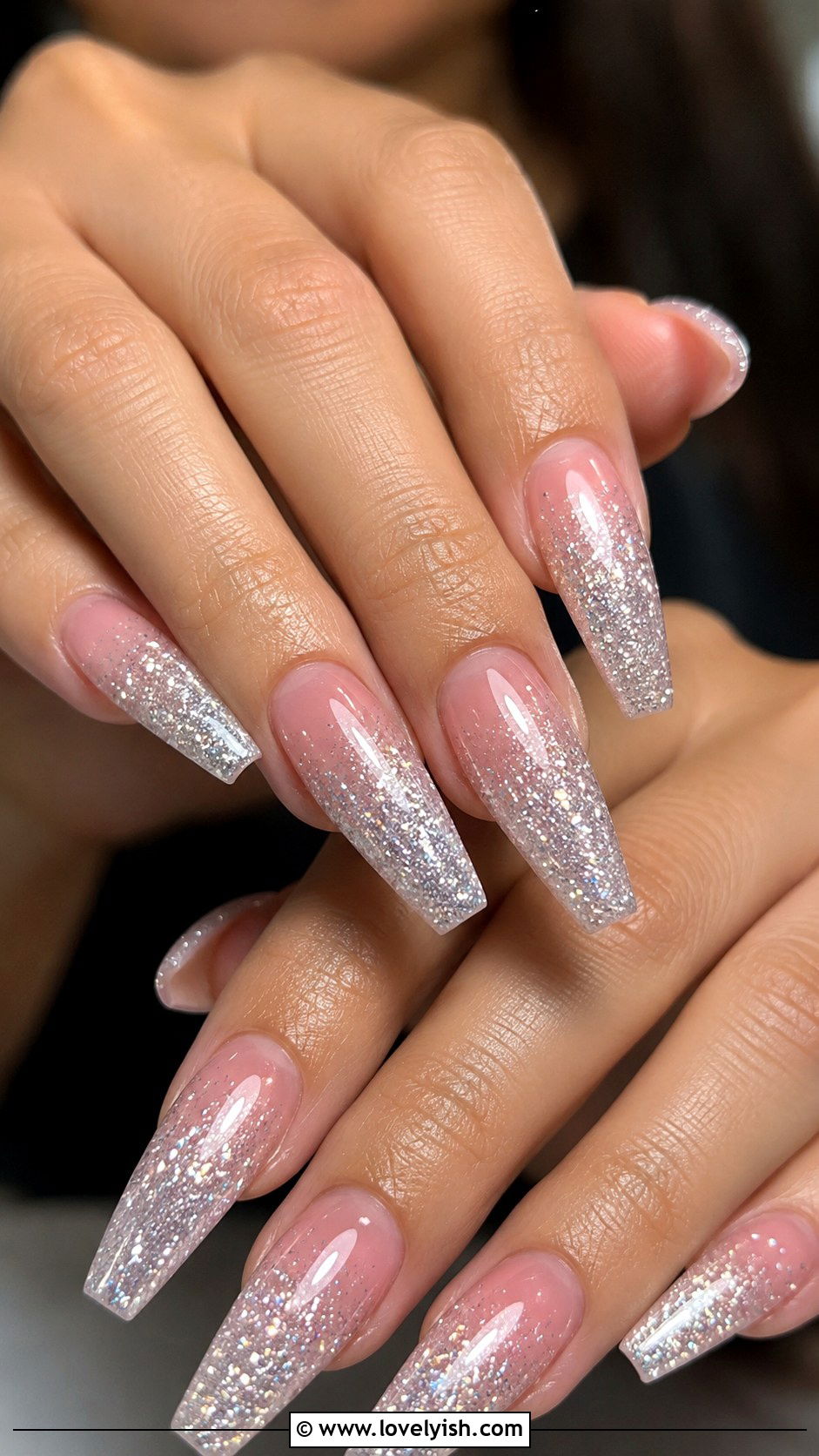 Glitter Ombre Tip Nails - 45 nail tips - 45 nail tips