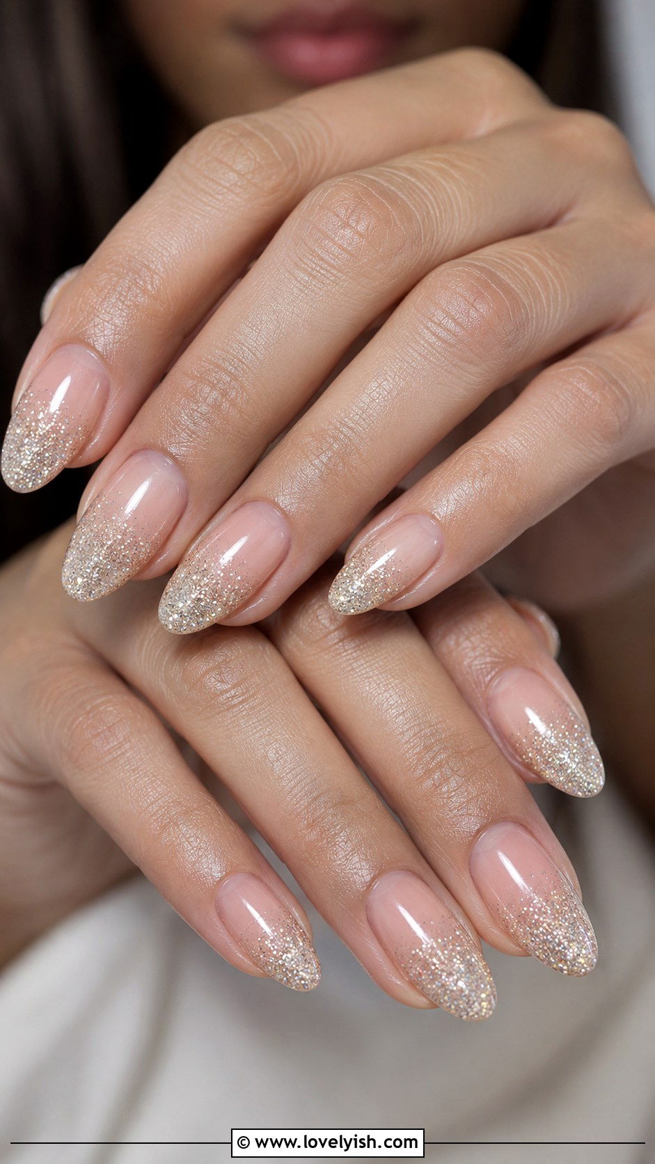 Glitter Ombre Tip Nails - 47 nail inspiration - 47 nail inspiration