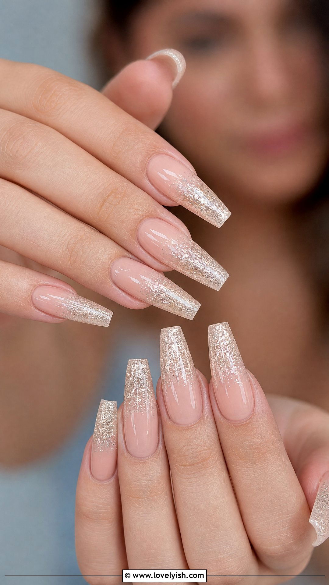 Glitter Ombre Wedding Nails - 25 bridal nail ideas - 25 bridal nail ideas