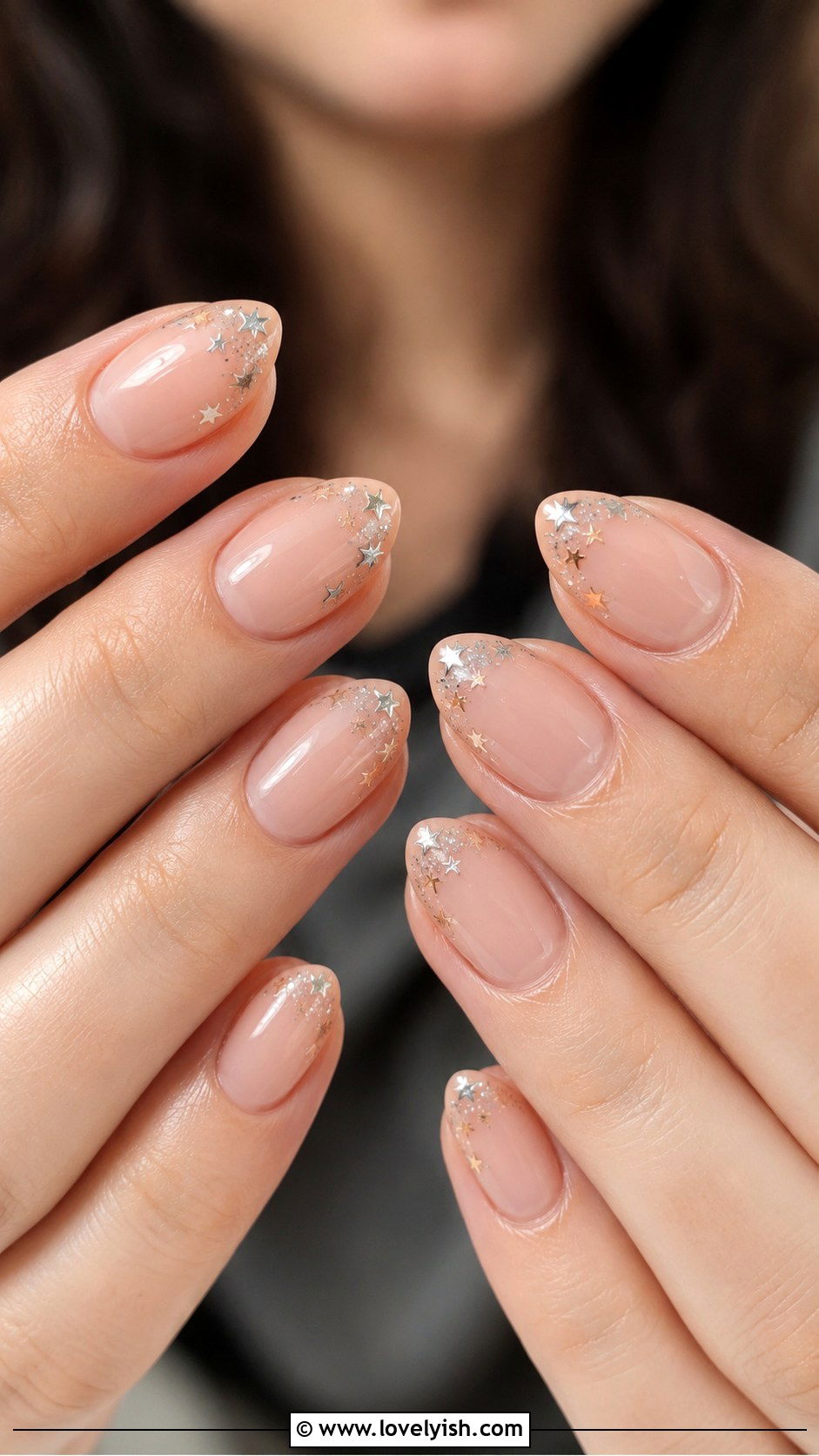 Glitter Star Tip Nails - 50 glitter nails - 50 glitter nails