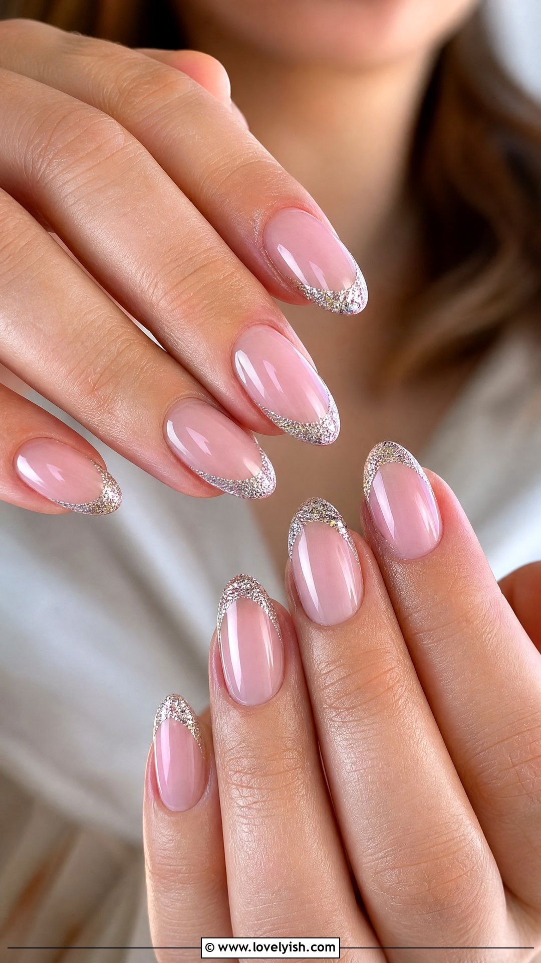 Glitter Tip Dip Powder Nails - 50 dip powder nails - 50 dip powder nails